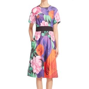 Clover Canyon Lotus Garden Floral Print Dress